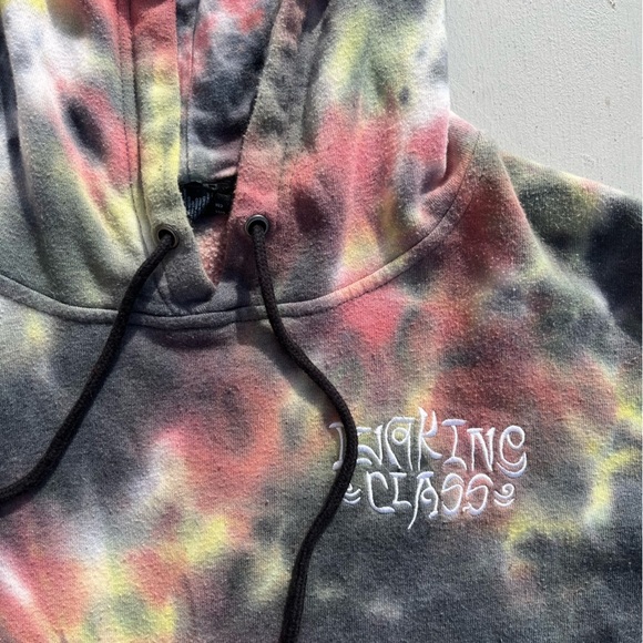 Women's Lurking Class Hoodie Multicolor Spell-Out S Streetwear CROPPED Tie Dyed - Picture 3 of 16